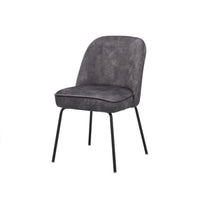 Luxor stoel antraciet - Aurora - zwart frame