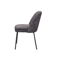 Luxor stoel antraciet - Aurora - zwart frame