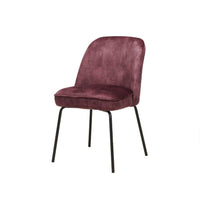 Luxor stoel bordeauxrood - Aurora - zwart frame