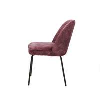 Luxor stoel bordeauxrood - Aurora - zwart frame
