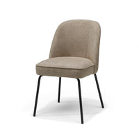 Luxor stoel taupe - Retro Bliss 18 - zwart frame