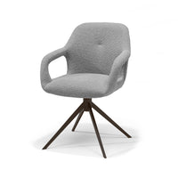 Move armstoel grijs - Sahara 455 - anodisch bruin frame