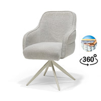 Atlanta armstoel champagne - Alpine 186 - beige frame