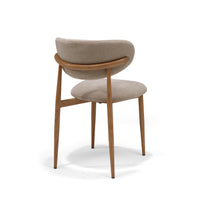 Dalton stoel taupe - Vibe 21 - eiken naturel frame