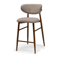 Dalton barkruk taupe - Vibe 21 - notenkleur frame