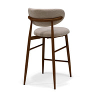 Dalton barkruk taupe - Vibe 21 - notenkleur frame