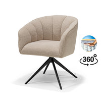 Cocoon armstoel linnen - Sahara - zwart frame