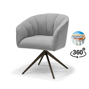 Cocoon armstoel grijs - Sahara - anodisch bruin frame