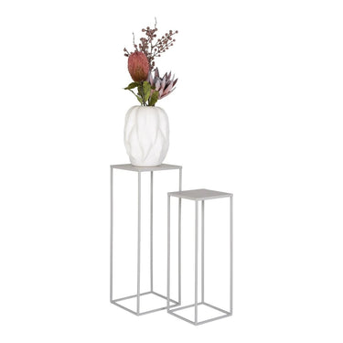Beja Stahl-Blumensäule, 2 Stück - sand