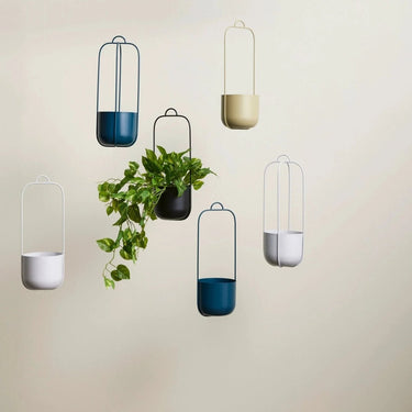 Lotus hangpotten zwart (set van 2)