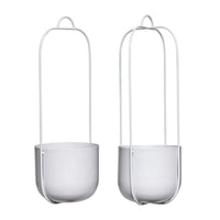 Lotus hangpotten lichtgrijs (set van 2) - Mooier Thuis