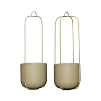 Lotus hangpotten khaki (set van 2) - Mooier Thuis