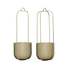 Lotus hangpotten khaki (set van 2) hangende bloempot - kaki en beige - Mooier Thuis