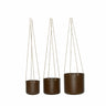 Bloom grote bruine hangpotten (set van 3) hangende bloempot - beige en bruin - Mooier Thuis