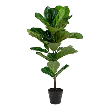Vioolbladplant kunstboom - groen - 100 cm
