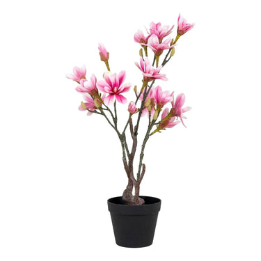 Magnolia kunstboom - groen/roze - 75 cm