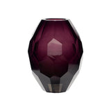 Facettenvaas bordeaux - glas - Mooier Thuis