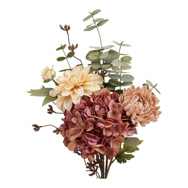 Dahlia boeket kunstbloemen - multicolor - 68 cm