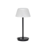 Zwarte draagbare salonlamp tafellamp draadloos - 15 cm breed - Mooier Thuis