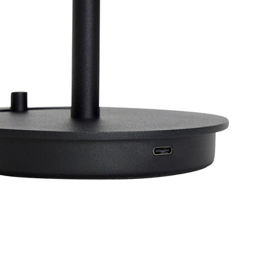 Zwarte draagbare salonlamp