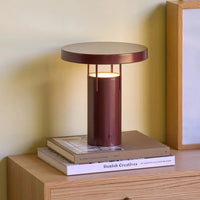 Hübsch BringMe Draagbare Lamp Metalliek Bordeauxrood - Mooier Thuis