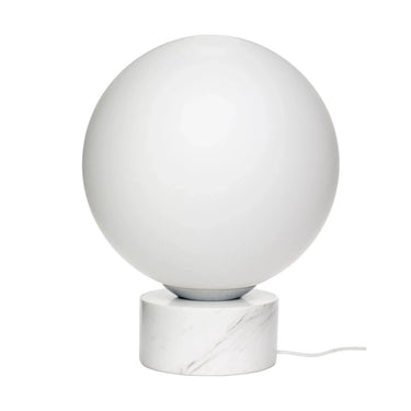 Witte bolvormige vloerlamp