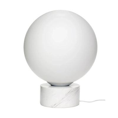 Witte bolvormige vloerlamp