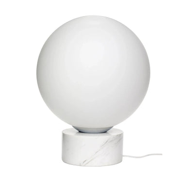 Witte bolvormige vloerlamp