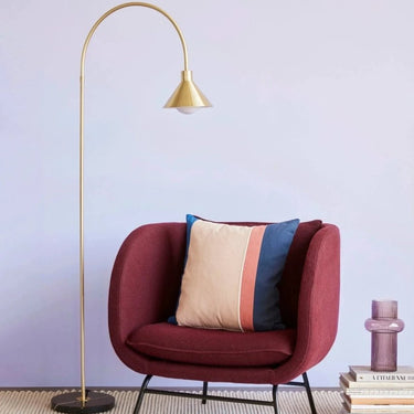 Vloerlamp buis messingkleur