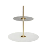 Ripple etagère matglas/messing