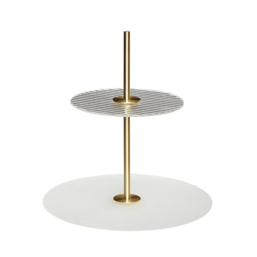 Ripple etagère matglas/messing