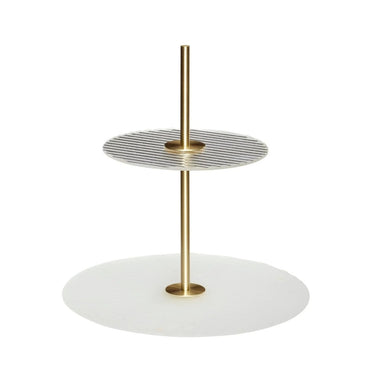 Ripple etagère matglas/messing