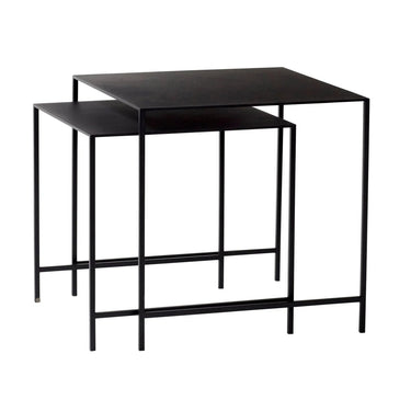 Duo bijzettafel zwart (set van 2)