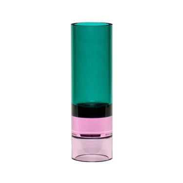 Astro theelichthouder groen/roze
