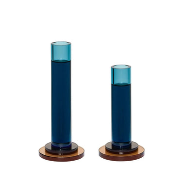 Kometen-Kerzenständer blau (2er-Set)