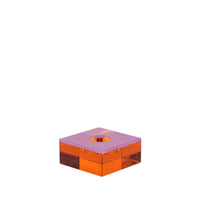Hübsch Flux theelichthouder roze/oranje