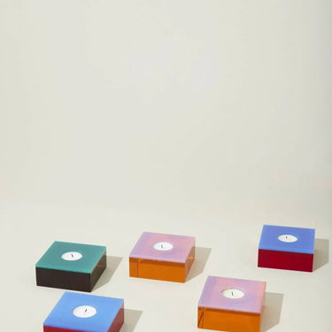 Flux theelichthouder blauw/rood