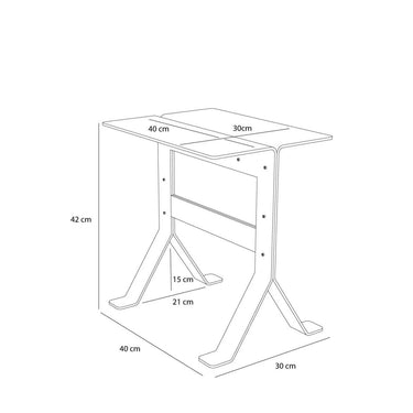 Fold bijzettafel petrol
