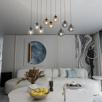 Emibig COSMO 9-lichts hanglamp - Mix glazen kappen - Mooier Thuis