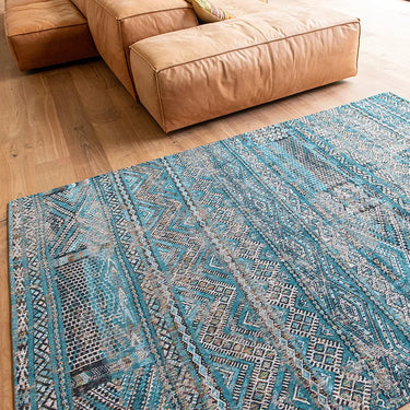 Antiquarian 9110 vloerkleed - blauw en beige - Mooier Thuis