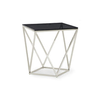 Aria Bijzettafel Smoked Glas 51x51 cm