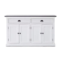 Halifax Contrast Buffetkast 145 cm | Wit/Zwart - Mooier Thuis
