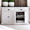 NovaSolo Halifax Contrast Buffetkast 145 cm | Wit/Zwart
