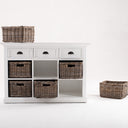 Halifax Buffetkast met 6 rotan manden 125 cm | Wit - afbeelding 11