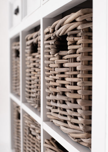 Halifax Buffetkast met 6 rotan manden 125 cm | Wit - afbeelding 13