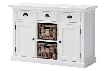 Halifax Buffetkast met 2 rotan manden 124 cm | Wit - afbeelding 28