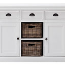 Halifax Buffetkast met 2 rotan manden 124 cm | Wit - afbeelding 35