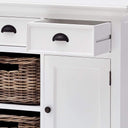 Halifax Buffetkast met 2 rotan manden 124 cm | Wit - afbeelding 5