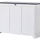 Halifax Contrast Buffetkast 123 cm met 2 rotan manden | Wit/Zwart - afbeelding 13