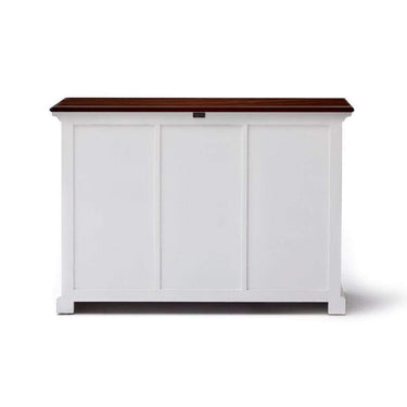 Halifax Accent Buffetkast 124 cm met 2 rotan manden | Wit/Bruin - afbeelding 10